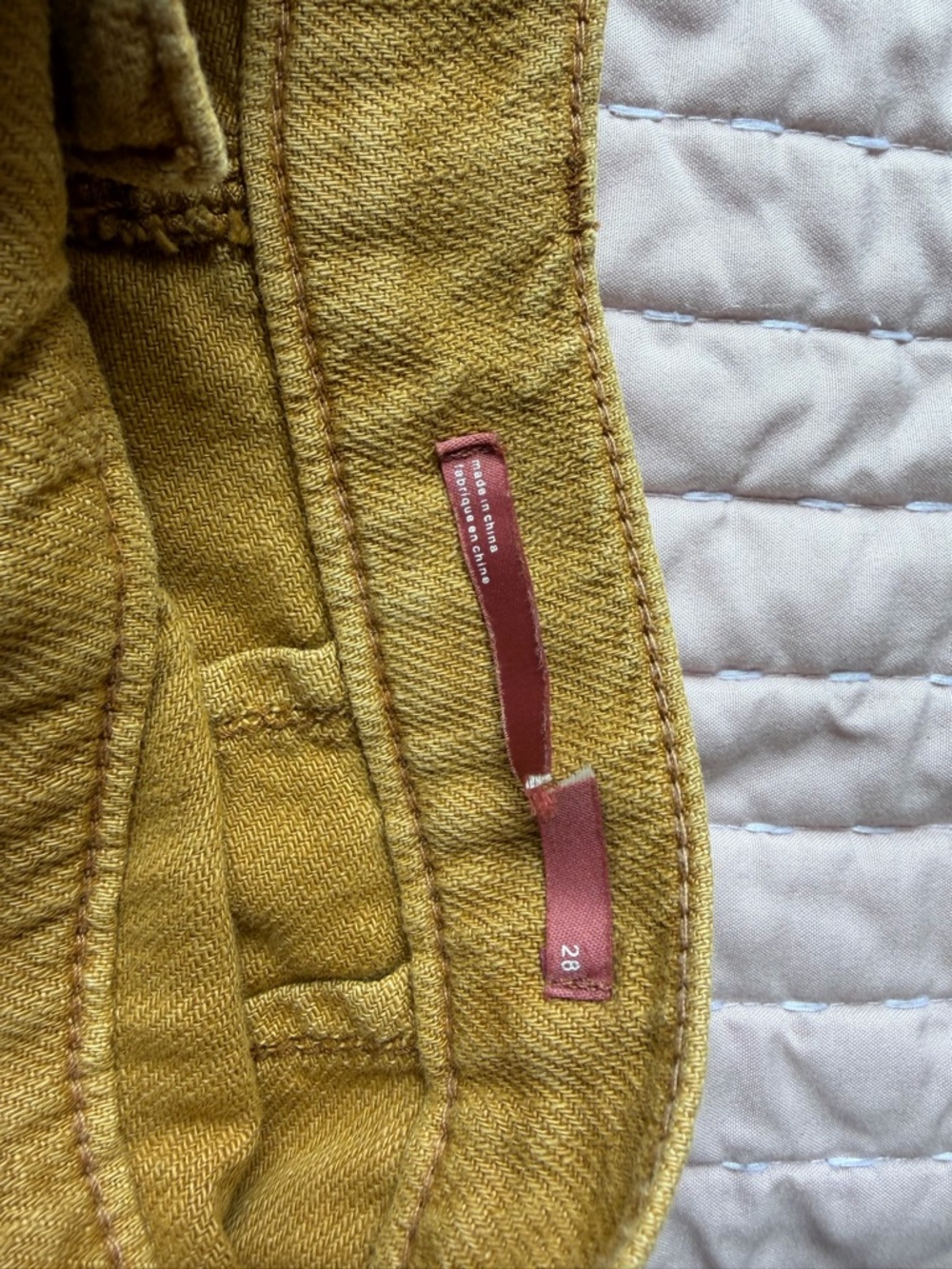 Pilcro Golden Mustard High-Rise Wide Leg Pants - Picture 4 of 5